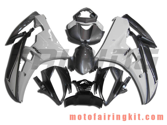 Kits de carenado aptos para YZF-600 R6 2006 2007 YZF 600 R6 06 07 Molde de inyección de plástico ABS Carrocería completa para motocicleta Marco de carrocería de posventa (blanco y gris) B032