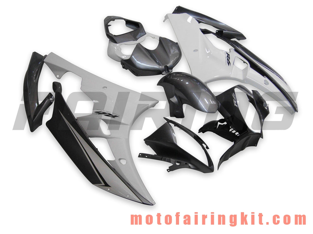 Fairing Kits Fit for YZF-600 R6 2006 2007 YZF 600 R6 06 07 Plastic ABS Injection Mold Complete Motorcycle Body Aftermarket Bodywork Frame (White & Gray) B032