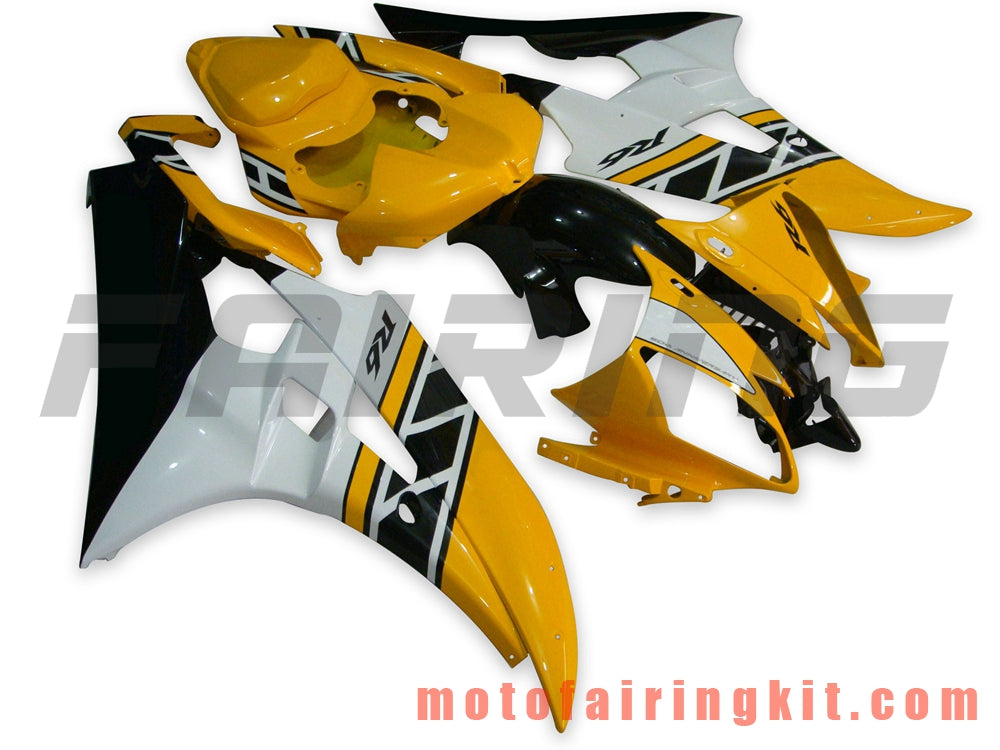 Fairing Kits Fit for YZF-600 R6 2006 2007 YZF 600 R6 06 07 Plastic ABS Injection Mold Complete Motorcycle Body Aftermarket Bodywork Frame (Yellow & Black) B037