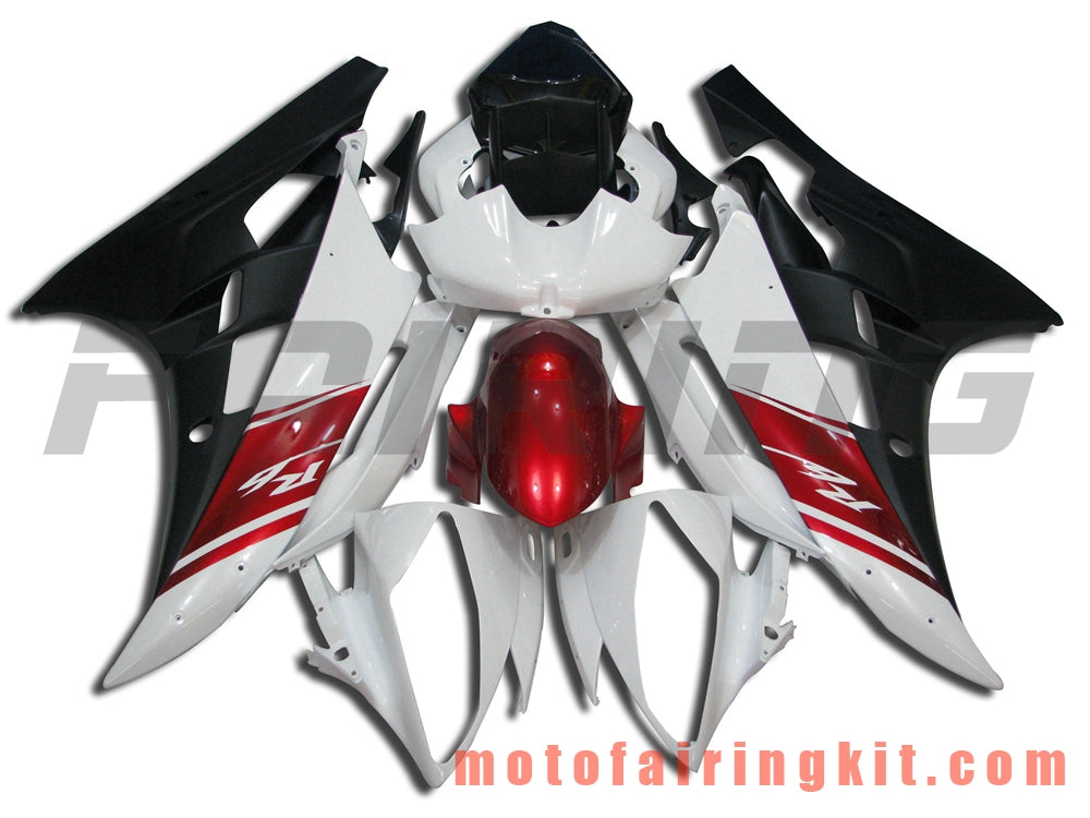 Kits de carenado aptos para YZF-600 R6 2006 2007 YZF 600 R6 06 07 Molde de inyección de plástico ABS Carrocería completa para motocicleta Marco de carrocería de posventa (blanco y naranja) B038