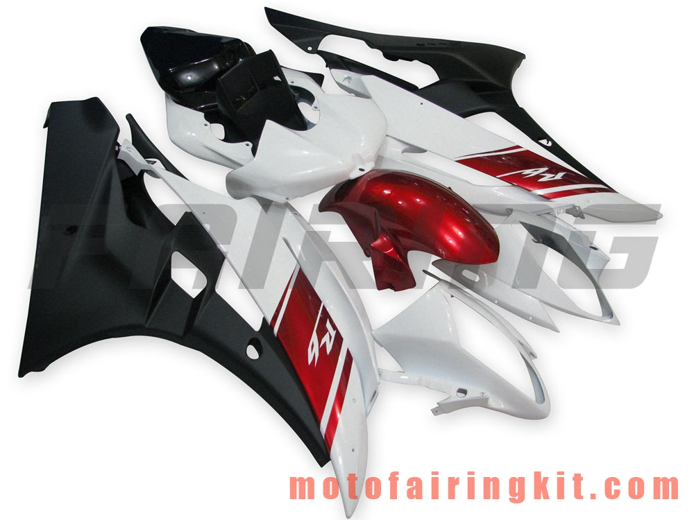 Fairing Kits Fit for YZF-600 R6 2006 2007 YZF 600 R6 06 07 Plastic ABS Injection Mold Complete Motorcycle Body Aftermarket Bodywork Frame (White & Orange) B038