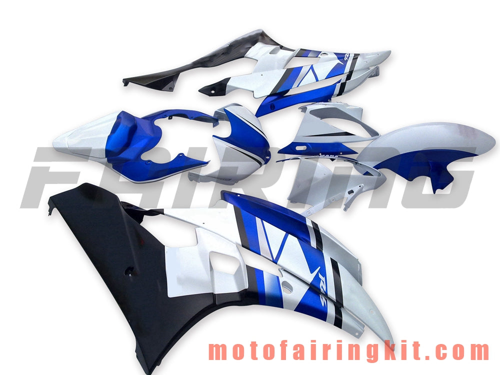 フェアリングキット YZF-600 R6 2006 2007 YZF 600 R6 06 07 プラスチック ABS 射出成形 完全なオートバイボディ アフターマーケットボディワークフレーム (ホワイト &amp; ブルー) B040