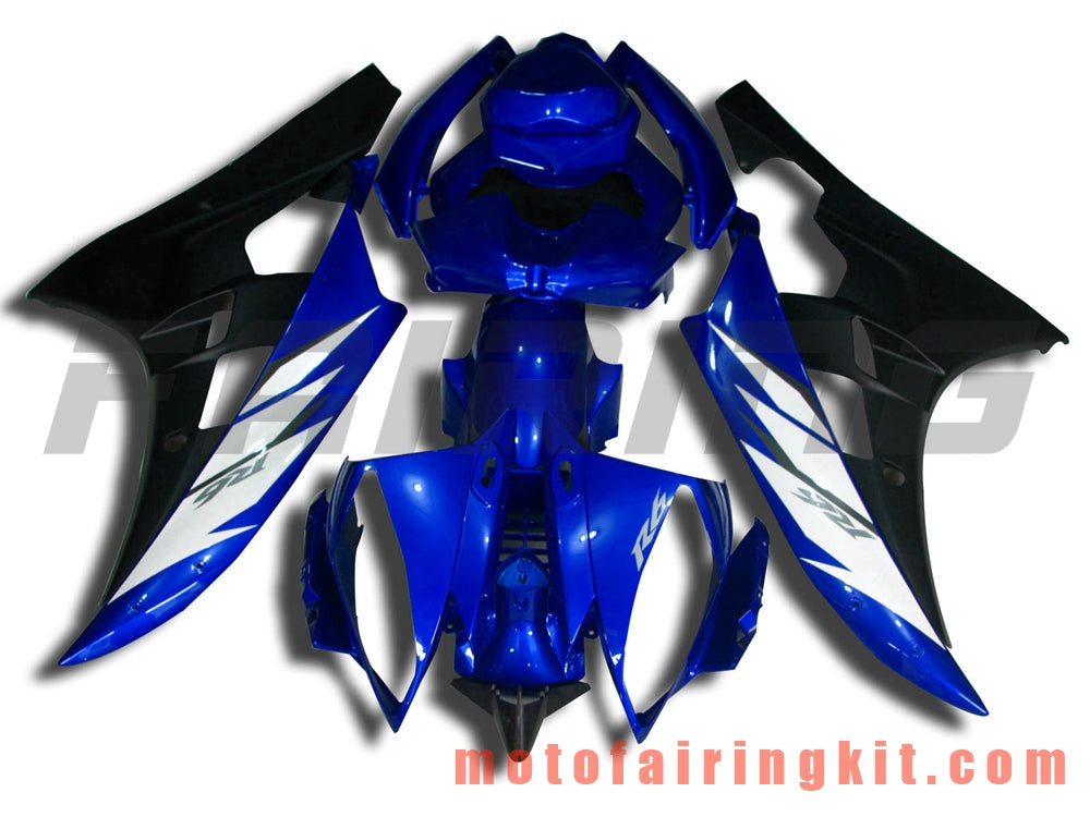 Fairing Kits Fit for YZF-600 R6 2006 2007 YZF 600 R6 06 07 Plastic ABS Injection Mold Complete Motorcycle Body Aftermarket Bodywork Frame (Blue & Black) B042