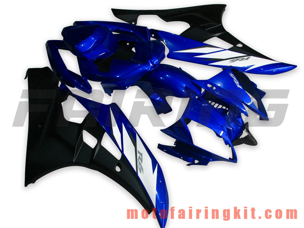 Kits de carenado aptos para YZF-600 R6 2006 2007 YZF 600 R6 06 07 Molde de inyección de plástico ABS Carrocería completa para motocicleta Marco de carrocería de posventa (azul y negro) B042