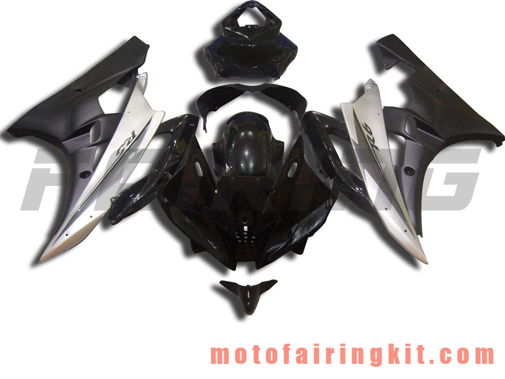 フェアリングキット YZF-600 R6 2006 2007 YZF 600 R6 06 07 プラスチック ABS 射出成形 完全なオートバイボディ アフターマーケットボディワークフレーム (グレー &amp; シルバー) B043