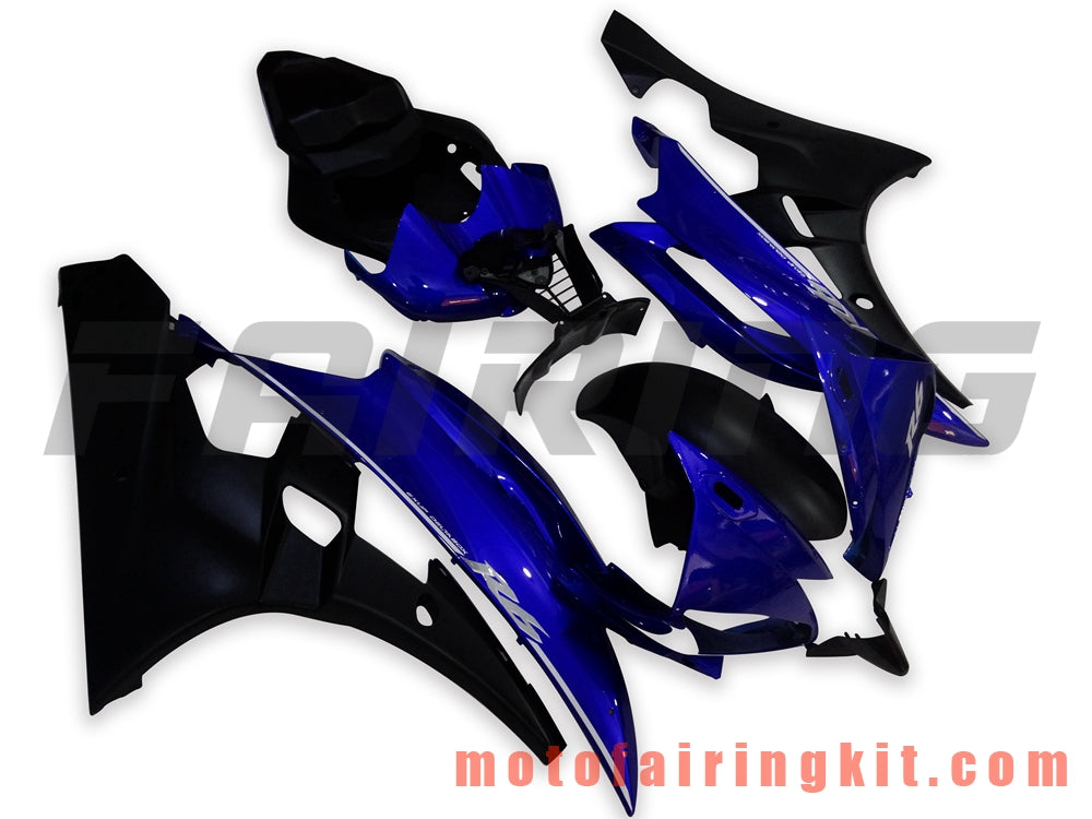 Kits de carenado aptos para YZF-600 R6 2006 2007 YZF 600 R6 06 07 Molde de inyección de plástico ABS Carrocería completa para motocicleta Marco de carrocería de posventa (azul y negro) B044