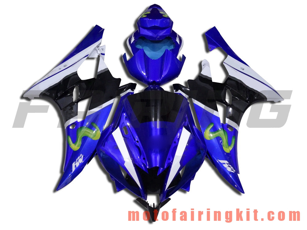 Fairing Kits Fit for YZF-600 R6 2006 2007 YZF 600 R6 06 07 Plastic ABS Injection Mold Complete Motorcycle Body Aftermarket Bodywork Frame (Blue & White) B045