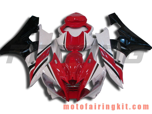 Kits de carenado aptos para YZF-600 R6 2006 2007 YZF 600 R6 06 07 Molde de inyección de plástico ABS Carrocería completa para motocicleta Marco de carrocería de posventa (rojo y blanco) B046