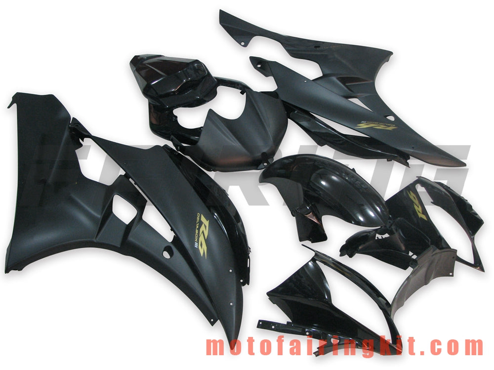 Fairing Kits Fit for YZF-600 R6 2006 2007 YZF 600 R6 06 07 Plastic ABS Injection Mold Complete Motorcycle Body Aftermarket Bodywork Frame (Black) B052