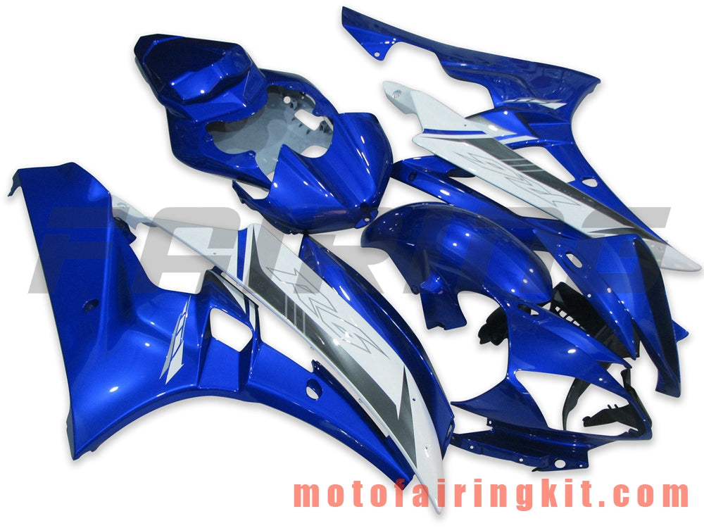 Fairing Kits Fit for YZF-600 R6 2006 2007 YZF 600 R6 06 07 Plastic ABS Injection Mold Complete Motorcycle Body Aftermarket Bodywork Frame (Blue & White) B054