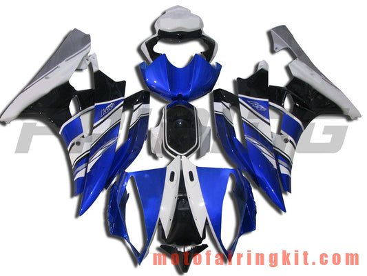 フェアリングキット YZF-600 R6 2006 2007 YZF 600 R6 06 07 プラスチック ABS 射出成形 完全なオートバイボディ アフターマーケットボディワークフレーム (ブルー &amp; ブラック) B055