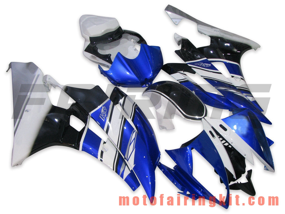 Fairing Kits Fit for YZF-600 R6 2006 2007 YZF 600 R6 06 07 Plastic ABS Injection Mold Complete Motorcycle Body Aftermarket Bodywork Frame (Blue & Black) B055