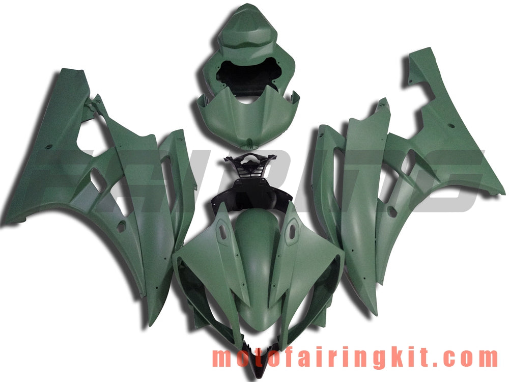 Kits de carenado aptos para YZF-600 R6 2006 2007 YZF 600 R6 06 07 Molde de inyección de plástico ABS Carrocería completa para motocicleta Carrocería del mercado de accesorios Marco (verde) B057