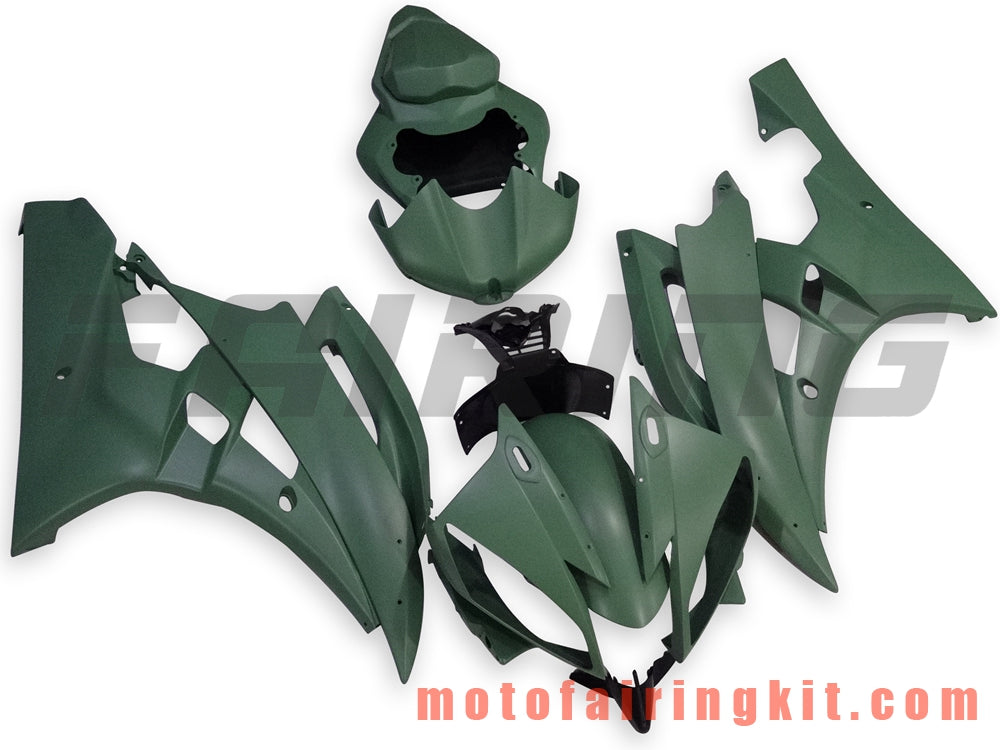 Kits de carenado aptos para YZF-600 R6 2006 2007 YZF 600 R6 06 07 Molde de inyección de plástico ABS Carrocería completa para motocicleta Carrocería del mercado de accesorios Marco (verde) B057