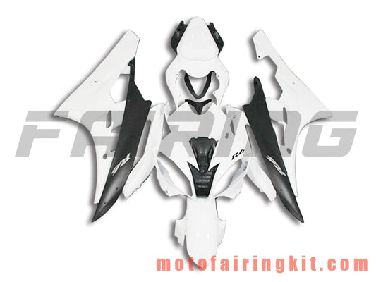 Fairing Kits Fit for YZF-600 R6 2006 2007 YZF 600 R6 06 07 Plastic ABS Injection Mold Complete Motorcycle Body Aftermarket Bodywork Frame (White & Black) B063