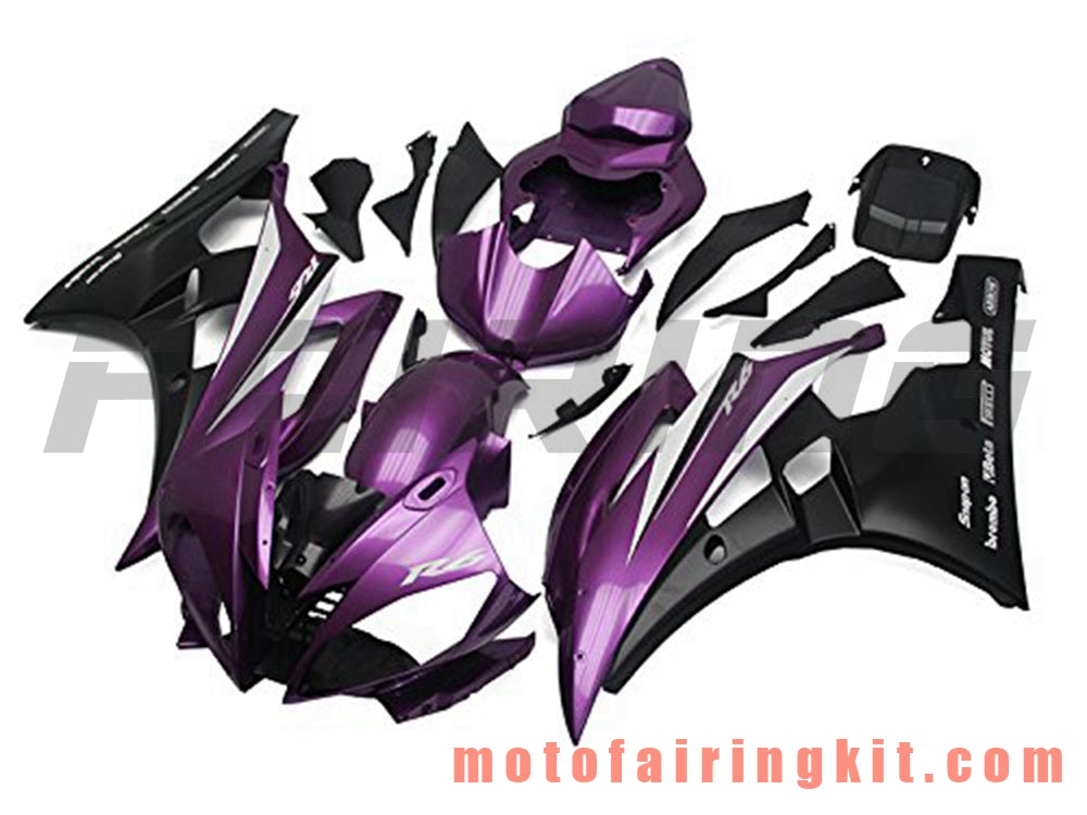 Fairing Kits Fit for YZF-600 R6 2006 2007 YZF 600 R6 06 07 Plastic ABS Injection Mold Complete Motorcycle Body Aftermarket Bodywork Frame (Purple & Black) B065