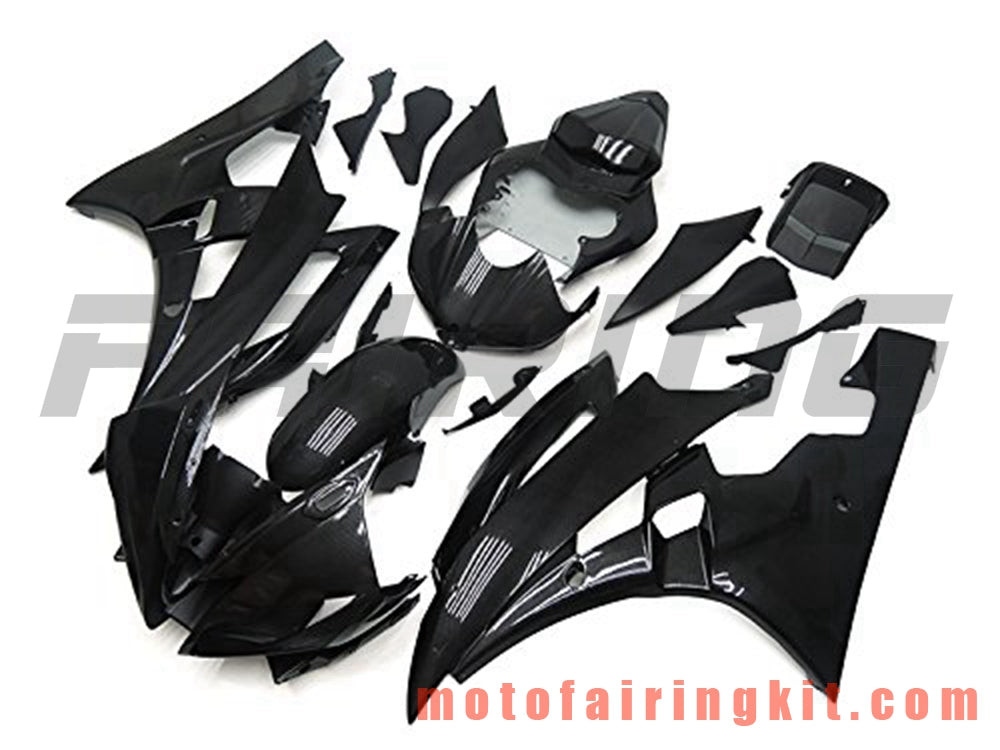 Fairing Kits Fit for YZF-600 R6 2006 2007 YZF 600 R6 06 07 Plastic ABS Injection Mold Complete Motorcycle Body Aftermarket Bodywork Frame (Black) B068