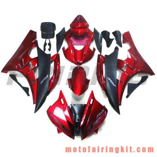 Kits de carenado aptos para YZF-600 R6 2006 2007 YZF 600 R6 06 07 Molde de inyección de plástico ABS Carrocería completa para motocicleta Marco de carrocería de posventa (rojo y negro) B071