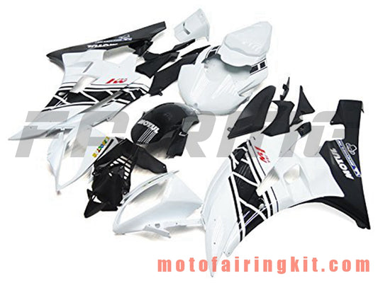 Kits de carenado aptos para YZF-600 R6 2006 2007 YZF 600 R6 06 07 Molde de inyección de plástico ABS Carrocería completa para motocicleta Marco de carrocería de posventa (blanco y negro) B072