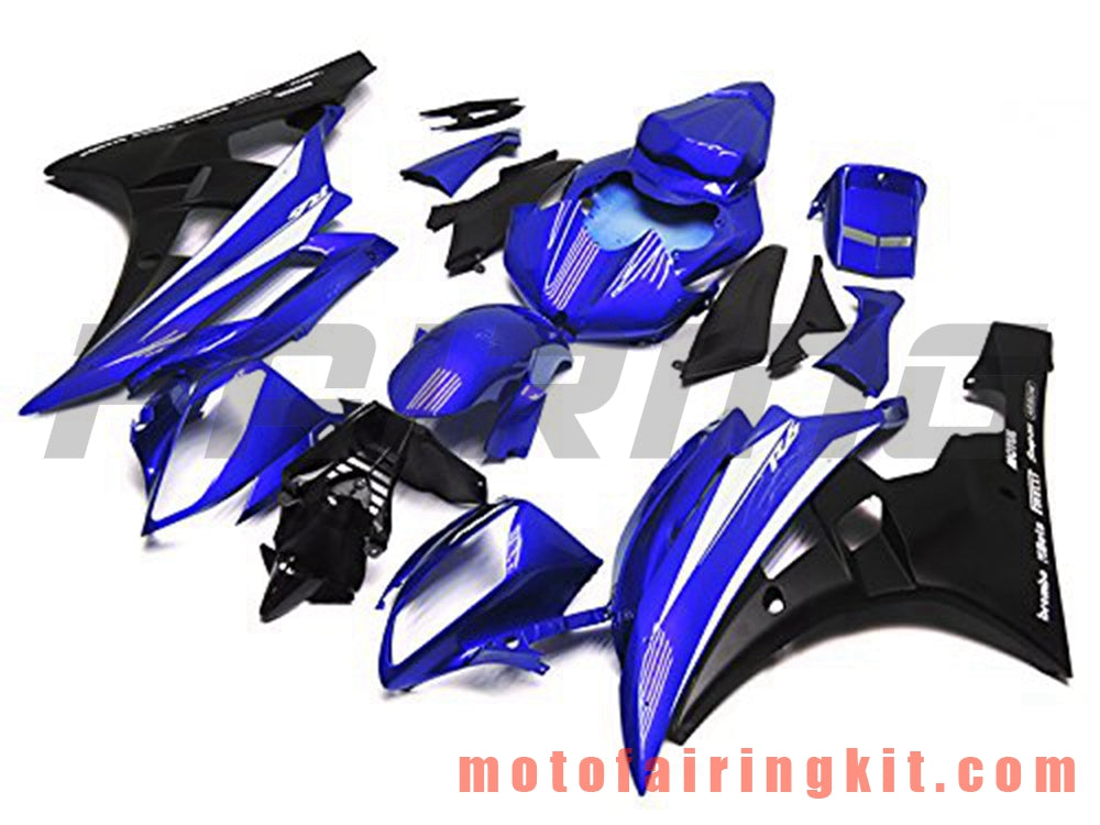 Kits de carenado aptos para YZF-600 R6 2006 2007 YZF 600 R6 06 07 Molde de inyección de plástico ABS Carrocería completa para motocicleta Marco de carrocería de posventa (azul y negro) B073