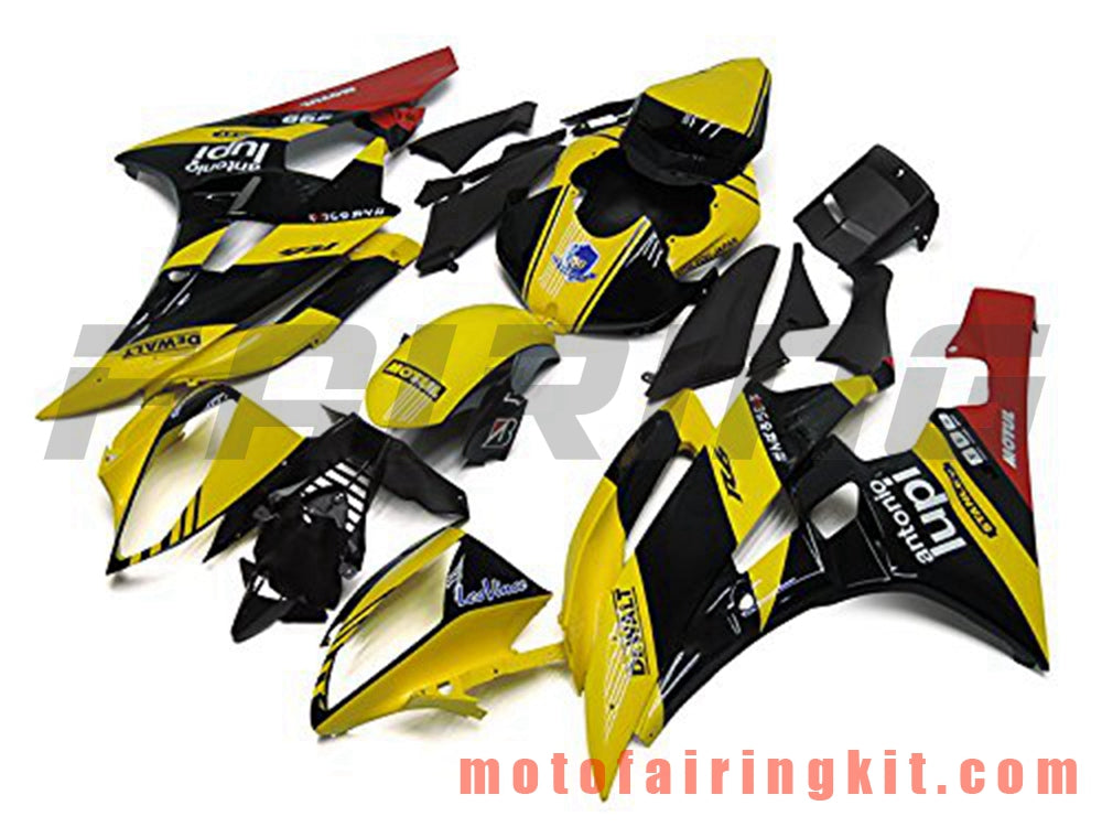 Fairing Kits Fit for YZF-600 R6 2006 2007 YZF 600 R6 06 07 Plastic ABS Injection Mold Complete Motorcycle Body Aftermarket Bodywork Frame (Yellow & Black) B079