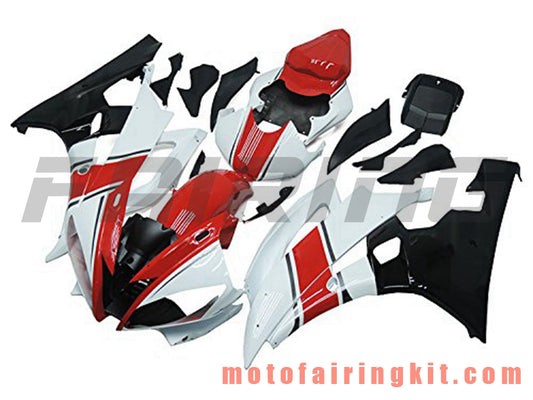 Kits de carenado aptos para YZF-600 R6 2006 2007 YZF 600 R6 06 07 Molde de inyección de plástico ABS Carrocería completa para motocicleta Marco de carrocería de posventa (blanco y rojo) B080