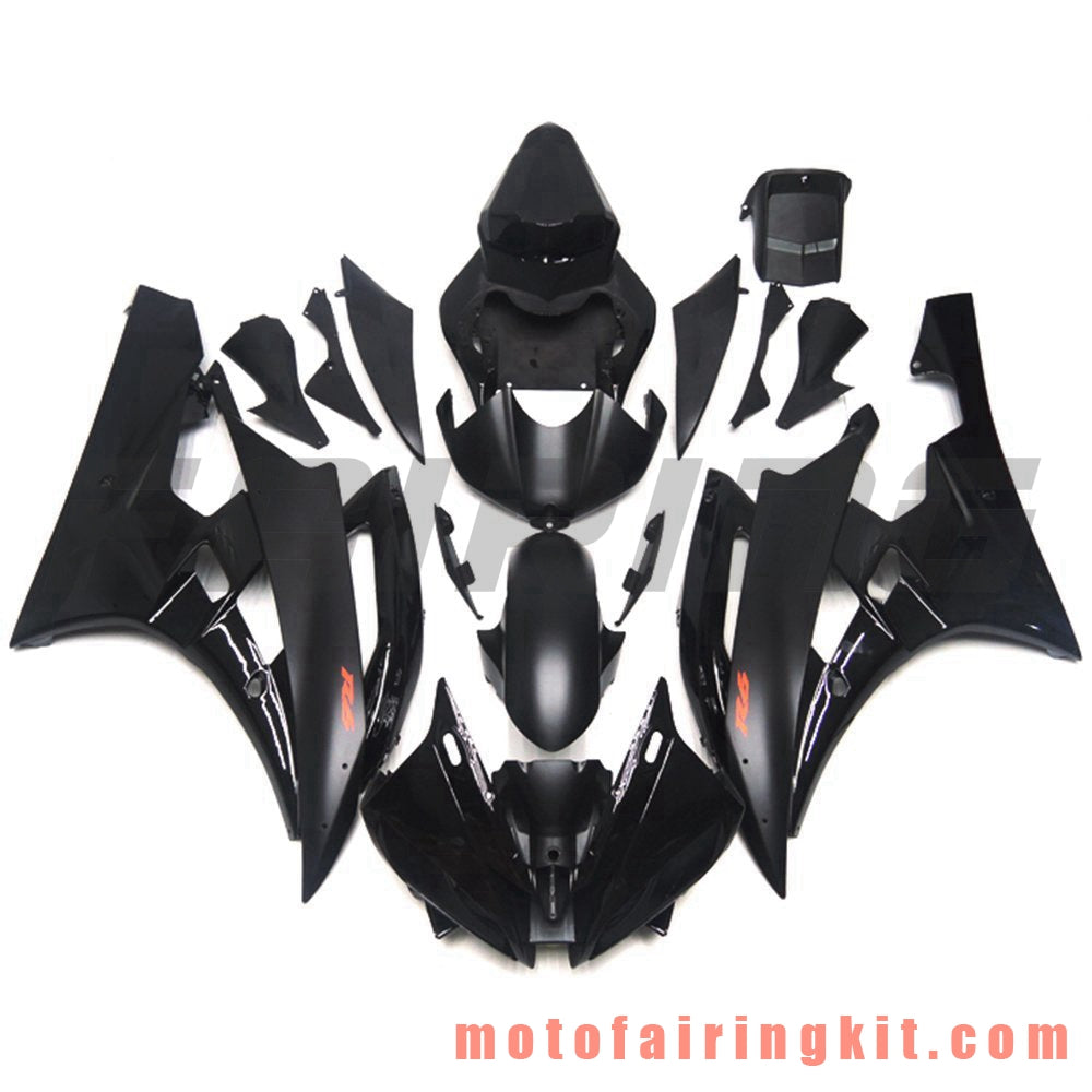 Kits de carenado aptos para YZF-600 R6 2006 2007 YZF 600 R6 06 07 Molde de inyección de plástico ABS Carrocería completa para motocicleta Marco de carrocería de posventa (negro) B089