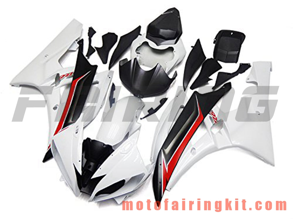 Fairing Kits Fit for YZF-600 R6 2006 2007 YZF 600 R6 06 07 Plastic ABS Injection Mold Complete Motorcycle Body Aftermarket Bodywork Frame (White & Black) B093