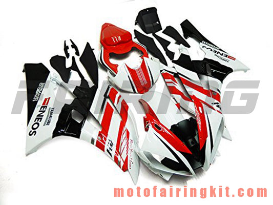 Kits de carenado aptos para YZF-600 R6 2006 2007 YZF 600 R6 06 07 Molde de inyección de plástico ABS Carrocería completa para motocicleta Marco de carrocería de posventa (rojo y blanco) B094