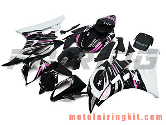 Kits de carenado aptos para YZF-600 R6 2006 2007 YZF 600 R6 06 07 Molde de inyección de plástico ABS Carrocería completa para motocicleta Marco de carrocería de posventa (blanco y negro) B095