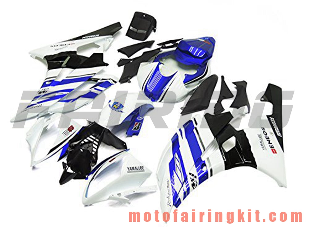 Fairing Kits Fit for YZF-600 R6 2006 2007 YZF 600 R6 06 07 Plastic ABS Injection Mold Complete Motorcycle Body Aftermarket Bodywork Frame (Blue & White) B096