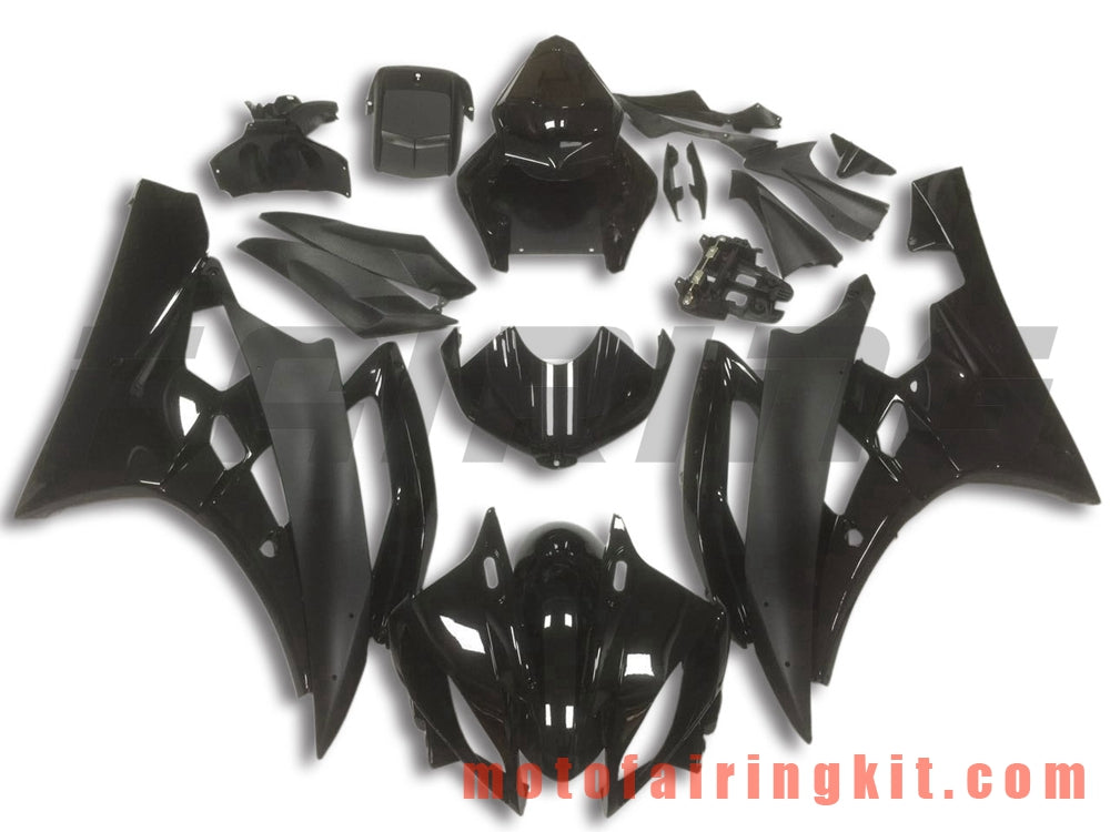 Fairing Kits Fit for YZF-600 R6 2006 2007 YZF 600 R6 06 07 Plastic ABS Injection Mold Complete Motorcycle Body Aftermarket Bodywork Frame (Black) B098