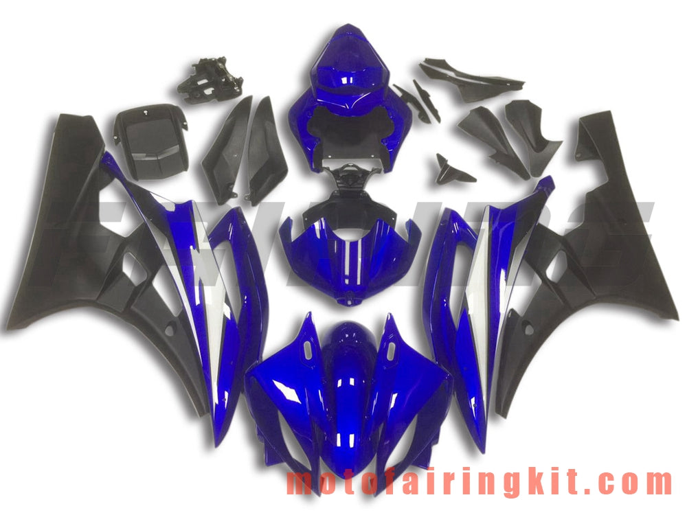 Fairing Kits Fit for YZF-600 R6 2006 2007 YZF 600 R6 06 07 Plastic ABS Injection Mold Complete Motorcycle Body Aftermarket Bodywork Frame (Blue & Black) B099