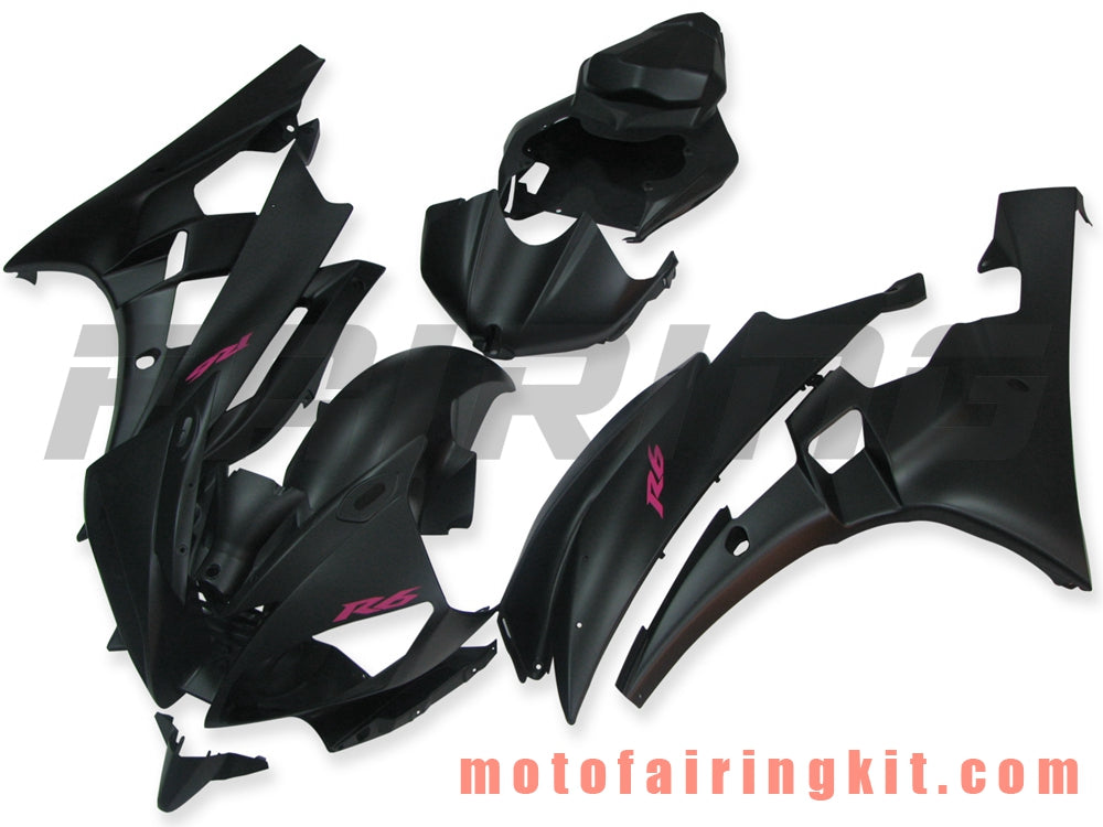 Kits de carenado aptos para YZF-600 R6 2006 2007 YZF 600 R6 06 07 Molde de inyección de plástico ABS Carrocería completa para motocicleta Marco de carrocería de posventa (negro) B102