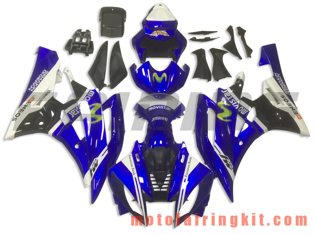 Kits de carenado aptos para YZF-600 R6 2006 2007 YZF 600 R6 06 07 Molde de inyección de plástico ABS Carrocería completa para motocicleta Marco de carrocería de posventa (azul y blanco) B104