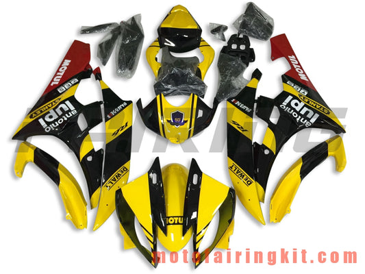 Fairing Kits Fit for YZF-600 R6 2006 2007 YZF 600 R6 06 07 Plastic ABS Injection Mold Complete Motorcycle Body Aftermarket Bodywork Frame (Yellow & Black) B108