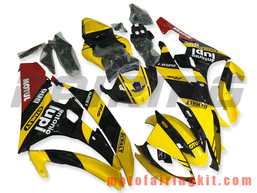 Fairing Kits Fit for YZF-600 R6 2006 2007 YZF 600 R6 06 07 Plastic ABS Injection Mold Complete Motorcycle Body Aftermarket Bodywork Frame (Yellow & Black) B108