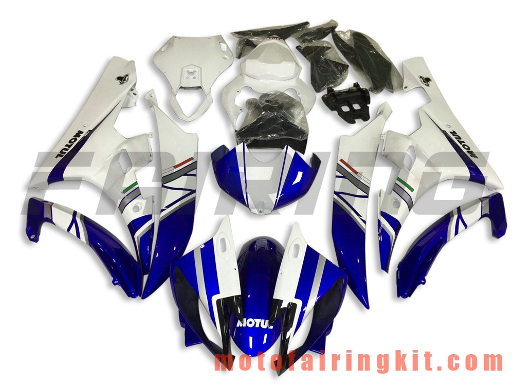 フェアリングキット YZF-600 R6 2006 2007 YZF 600 R6 06 07 プラスチック ABS 射出成形 完全なオートバイボディ アフターマーケットボディワークフレーム (ブルー &amp; ホワイト) B109