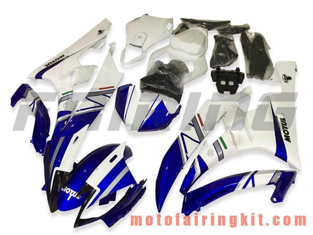 フェアリングキット YZF-600 R6 2006 2007 YZF 600 R6 06 07 プラスチック ABS 射出成形 完全なオートバイボディ アフターマーケットボディワークフレーム (ブルー &amp; ホワイト) B109