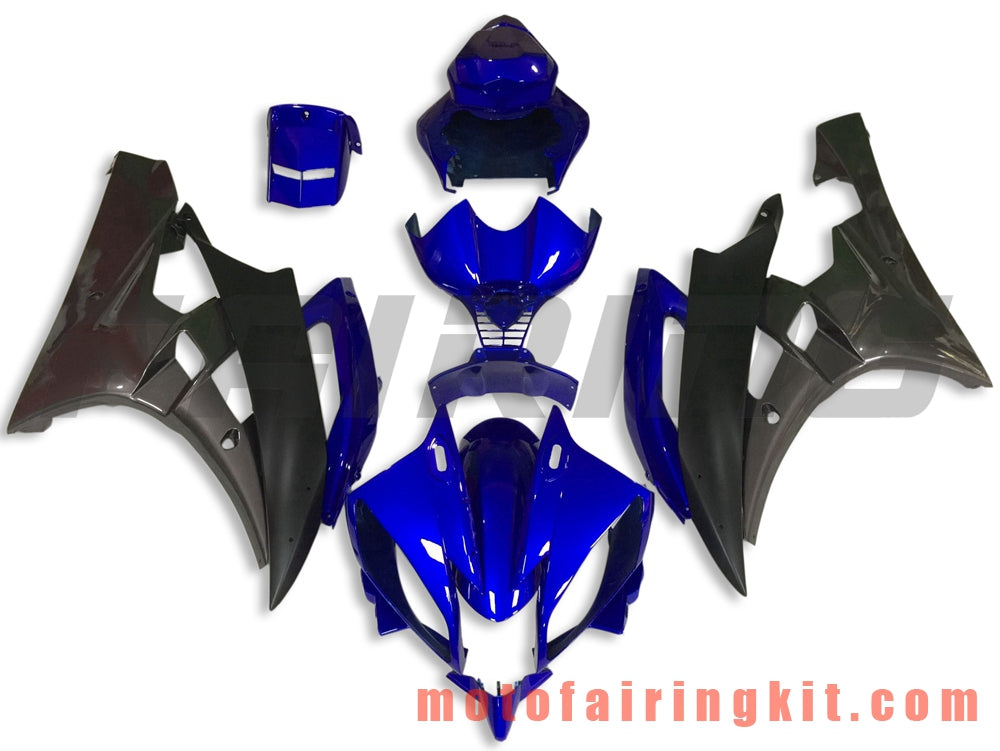 Kits de carenado aptos para YZF-600 R6 2006 2007 YZF 600 R6 06 07 Molde de inyección de plástico ABS Carrocería completa para motocicleta Marco de carrocería de posventa (azul y negro) B110