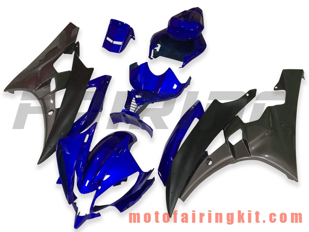 Kits de carenado aptos para YZF-600 R6 2006 2007 YZF 600 R6 06 07 Molde de inyección de plástico ABS Carrocería completa para motocicleta Marco de carrocería de posventa (azul y negro) B110