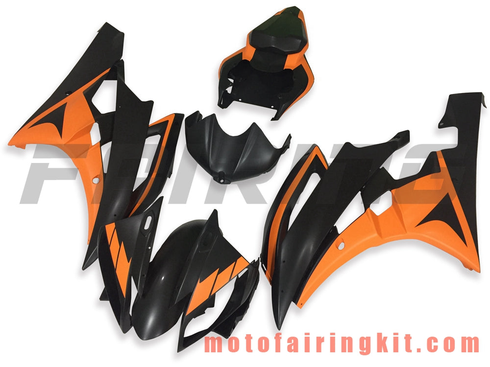 フェアリングキット YZF-600 R6 2006 2007 YZF 600 R6 06 07 プラスチック ABS 射出成形 完全なオートバイボディ アフターマーケットボディワークフレーム (ブラック &amp; オレンジ) B112