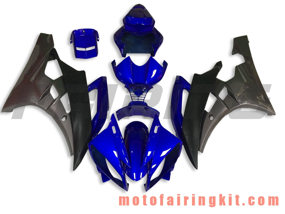 Fairing Kits Fit for YZF-600 R6 2006 2007 YZF 600 R6 06 07 Plastic ABS Injection Mold Complete Motorcycle Body Aftermarket Bodywork Frame (Blue & Black) B114