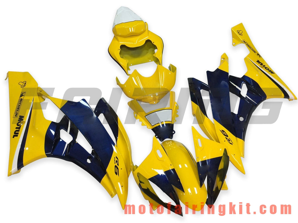 Kits de carenado aptos para YZF-600 R6 2006 2007 YZF 600 R6 06 07 Molde de inyección de plástico ABS Carrocería completa para motocicleta Carrocería del mercado de accesorios Marco (amarillo y negro) B115