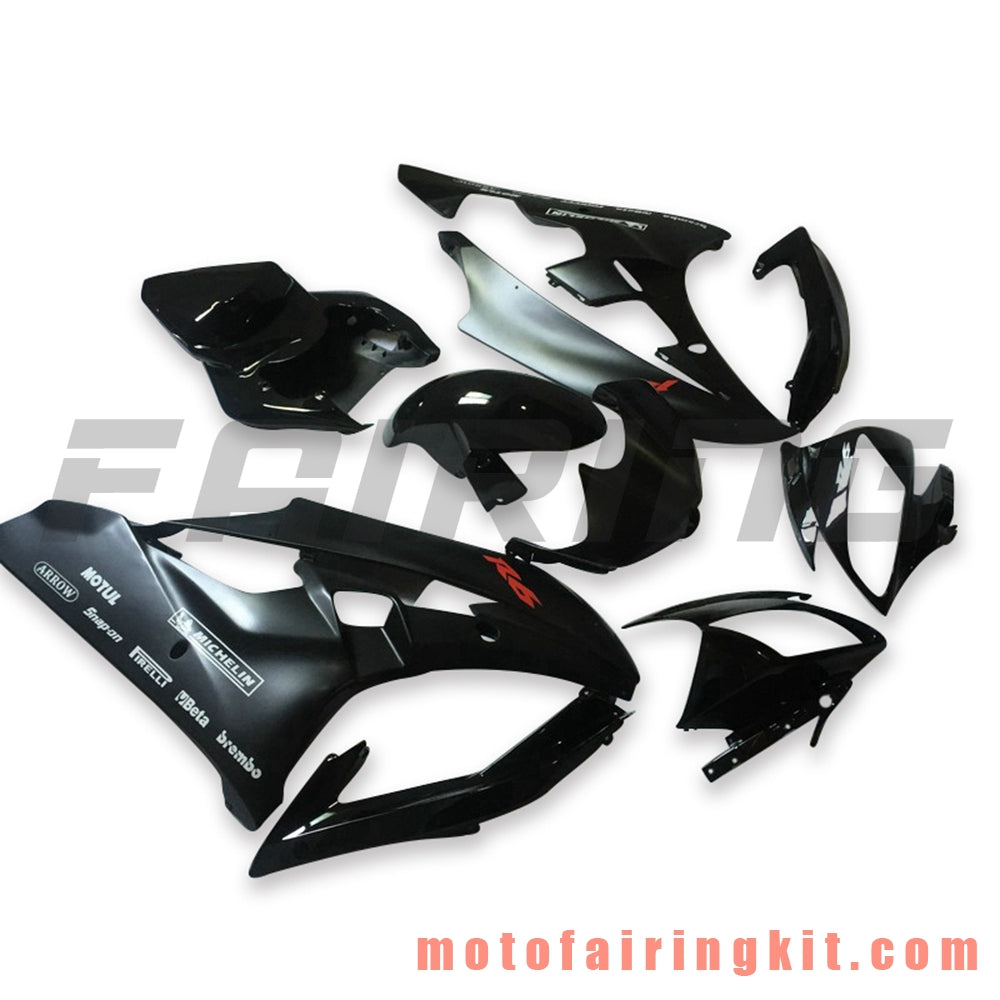 Kits de carenado aptos para YZF-600 R6 2006 2007 YZF 600 R6 06 07 Molde de inyección de plástico ABS Carrocería completa para motocicleta Marco de carrocería de posventa (negro) B118