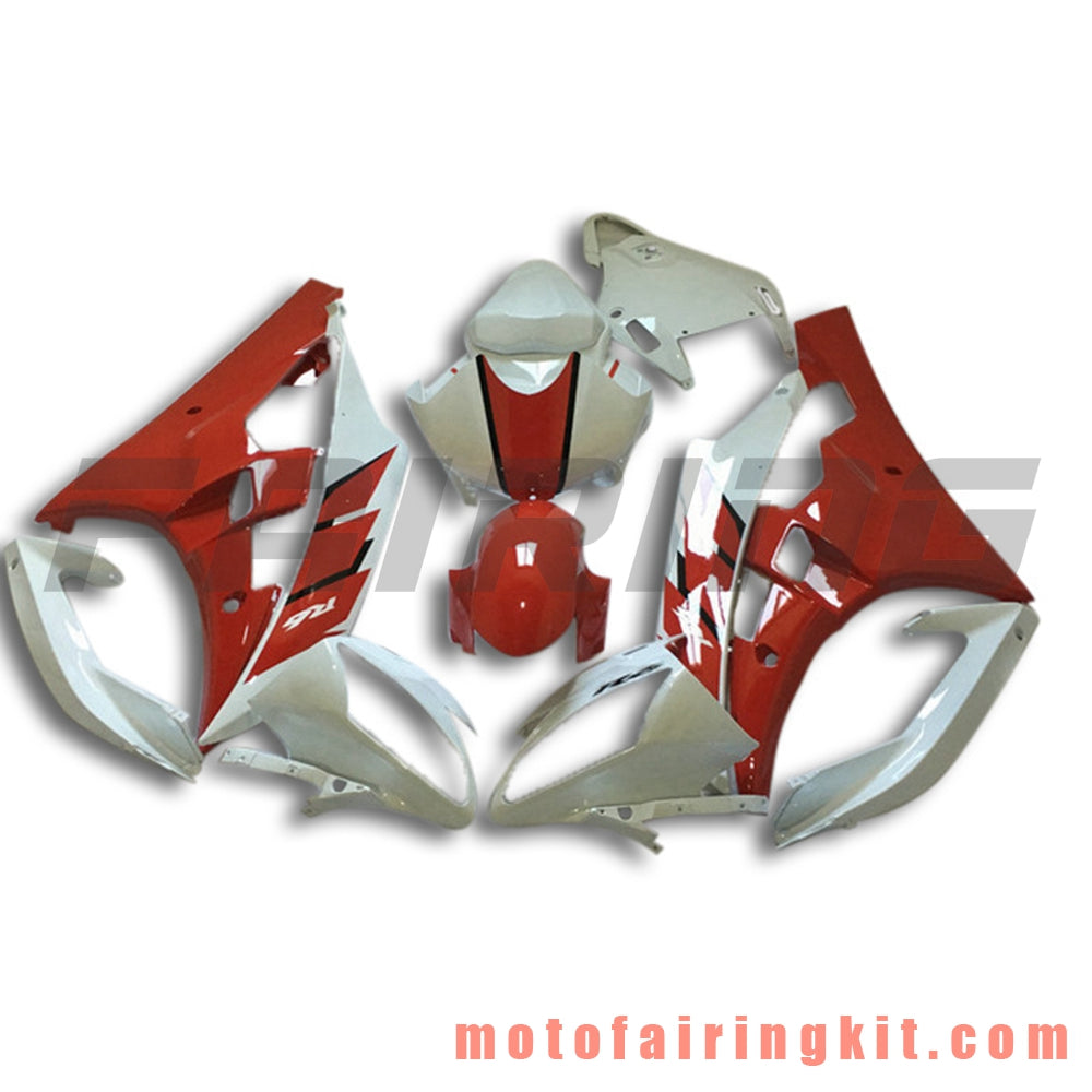 Kits de carenado aptos para YZF-600 R6 2006 2007 YZF 600 R6 06 07 Molde de inyección de plástico ABS Carrocería completa para motocicleta Marco de carrocería de posventa (rojo y blanco) B120