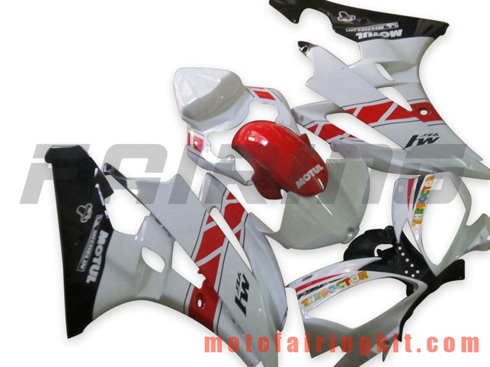 Fairing Kits Fit for YZF-600 R6 2006 2007 YZF 600 R6 06 07 Plastic ABS Injection Mold Complete Motorcycle Body Aftermarket Bodywork Frame (White & Red) B121