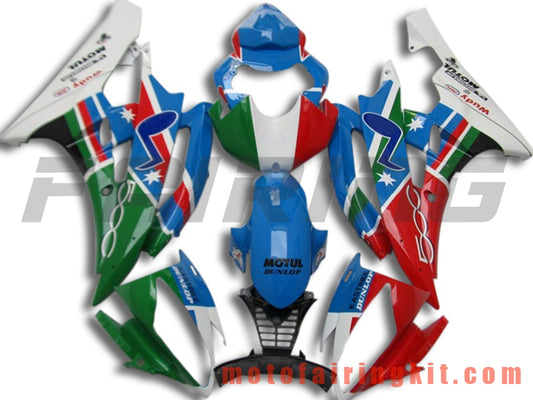 Kits de carenado aptos para YZF-600 R6 2006 2007 YZF 600 R6 06 07 Molde de inyección de plástico ABS Carrocería completa para motocicleta Marco de carrocería de posventa (azul y rojo) B122