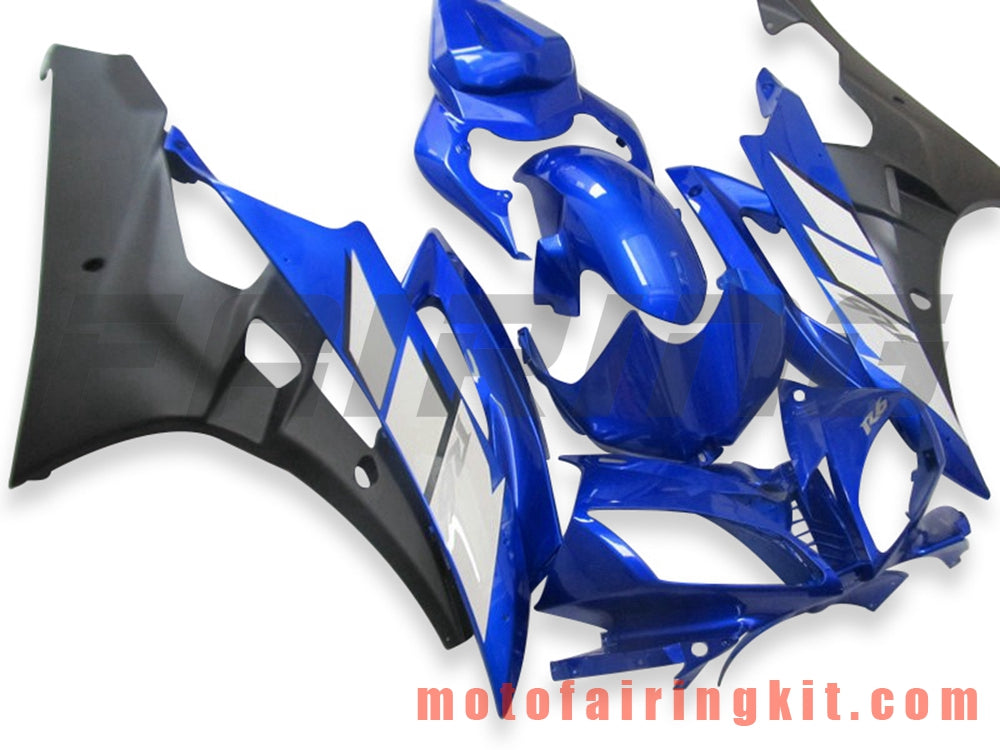 Kits de carenado aptos para YZF-600 R6 2006 2007 YZF 600 R6 06 07 Molde de inyección de plástico ABS Carrocería completa para motocicleta Marco de carrocería de posventa (azul y negro) B123