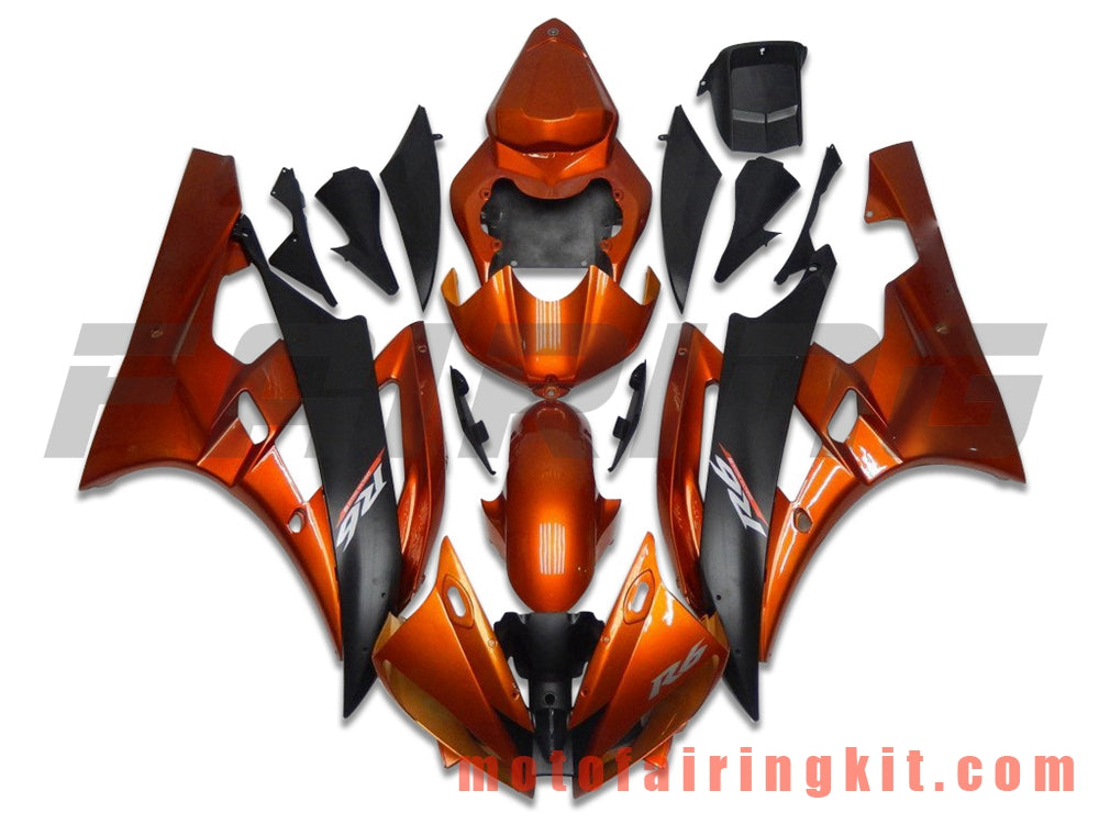 Fairing Kits Fit for YZF-600 R6 2006 2007 YZF 600 R6 06 07 Plastic ABS Injection Mold Complete Motorcycle Body Aftermarket Bodywork Frame (Orange & Black) B127